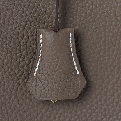 Hermes Taurillon Clemence Birkin 35 Etoupe 22 of 31