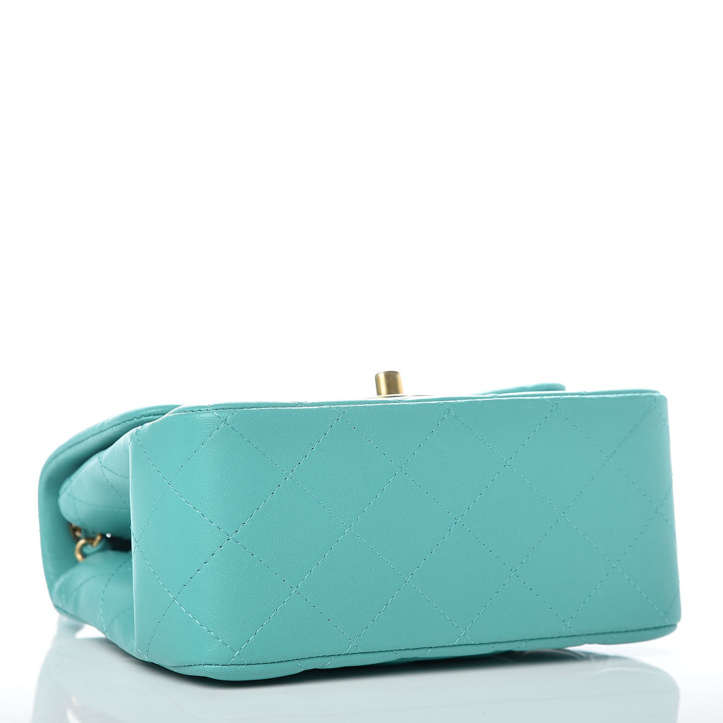 Lambskin Quilted Mini Square Flap Green