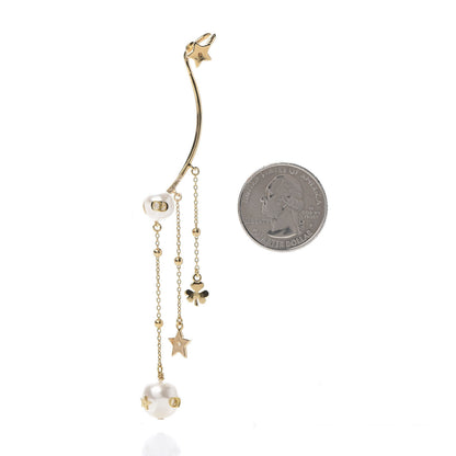 Christian Dior Pearl Shiny-D Earring Gold 2 of 5