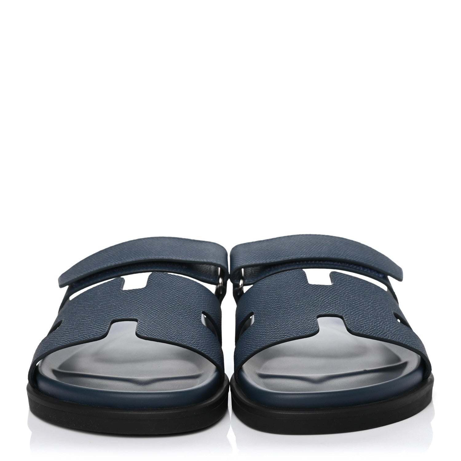 Hermes Epsom Mens Chypre Sandals 43 Bleu Mineral 2 of 4