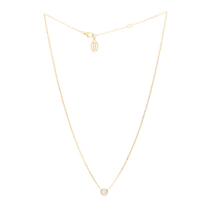 Cartier 18K Yellow Gold Diamond LM D'Amour Pendant Necklace 3 of 4
