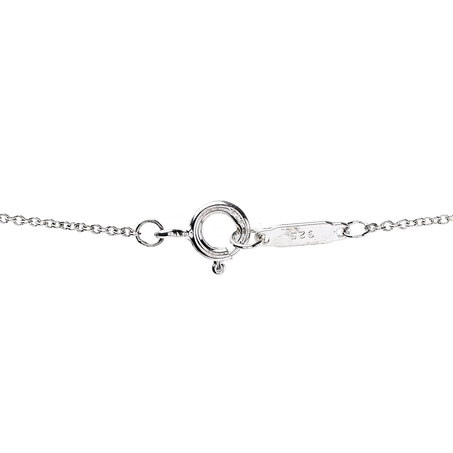 Tiffany Sterling Silver Concave Cross Pendant Necklace 5 of 6