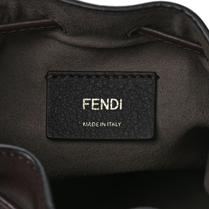 Fendi Suede Vitello King F is Fendi Micro FF Mini Mon Tresor Bucket Bag Sigaro Marrone Ebano 6 of 13