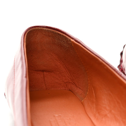 Hermes Patent Epsom Liberty Ballerina Flats 37.5 Cherry Tomato 9 of 9