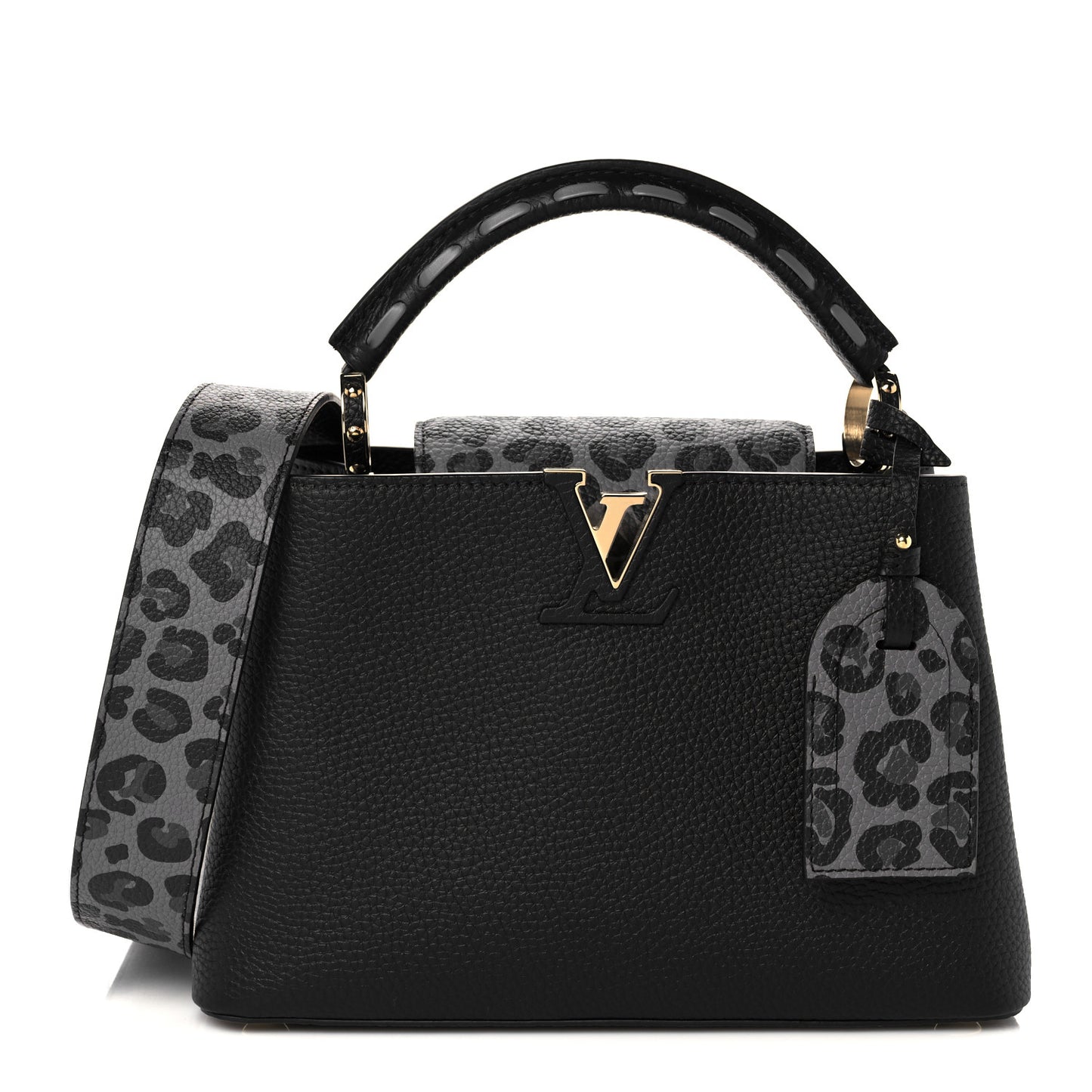 Taurillon Capucines Leopard BB Black