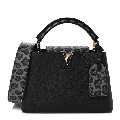Louis Vuitton Taurillon Capucines Leopard BB Black 1 of 7