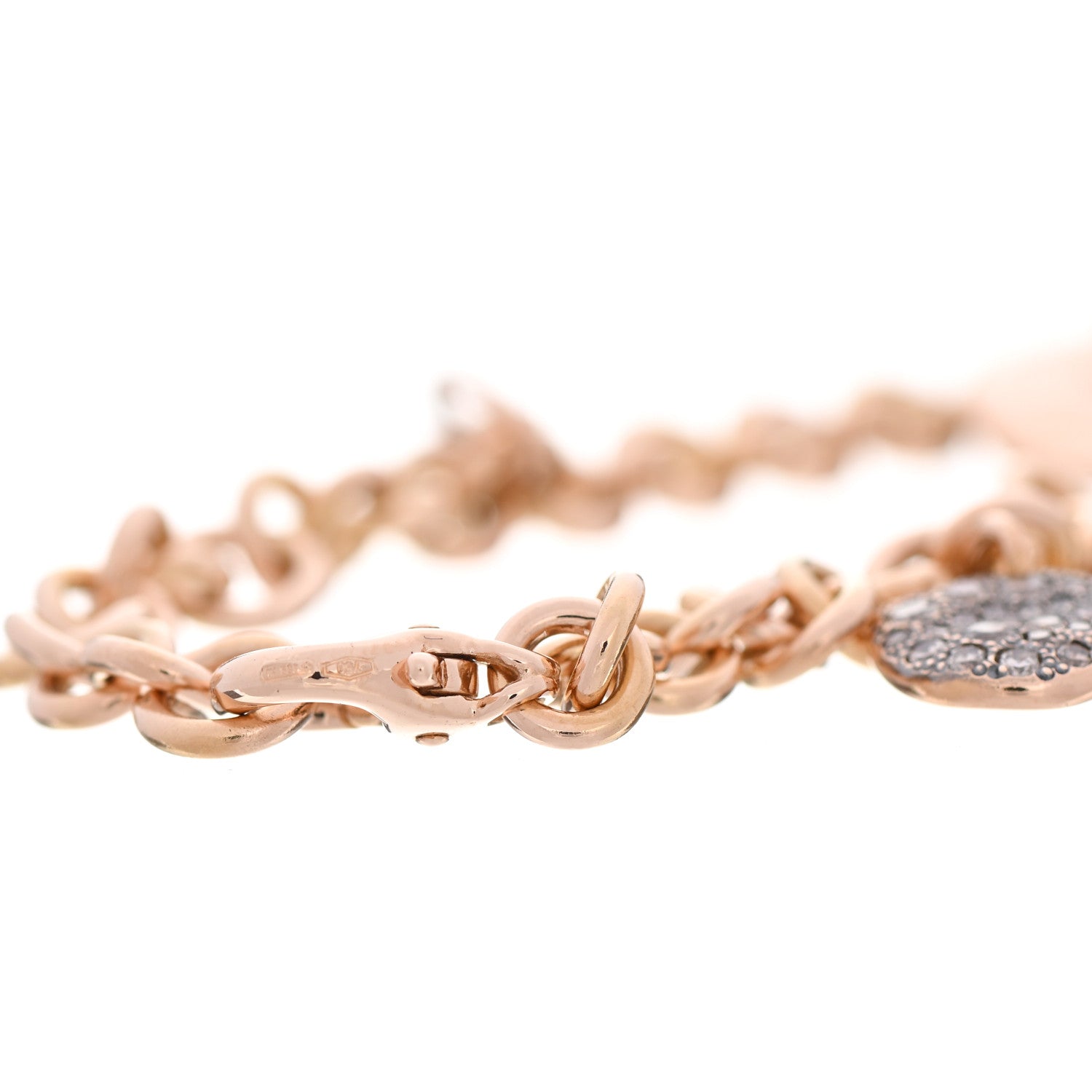 Pomellato 18K Rose Gold White Brown Black Diamond Sabbia Bracelet 4 of 4