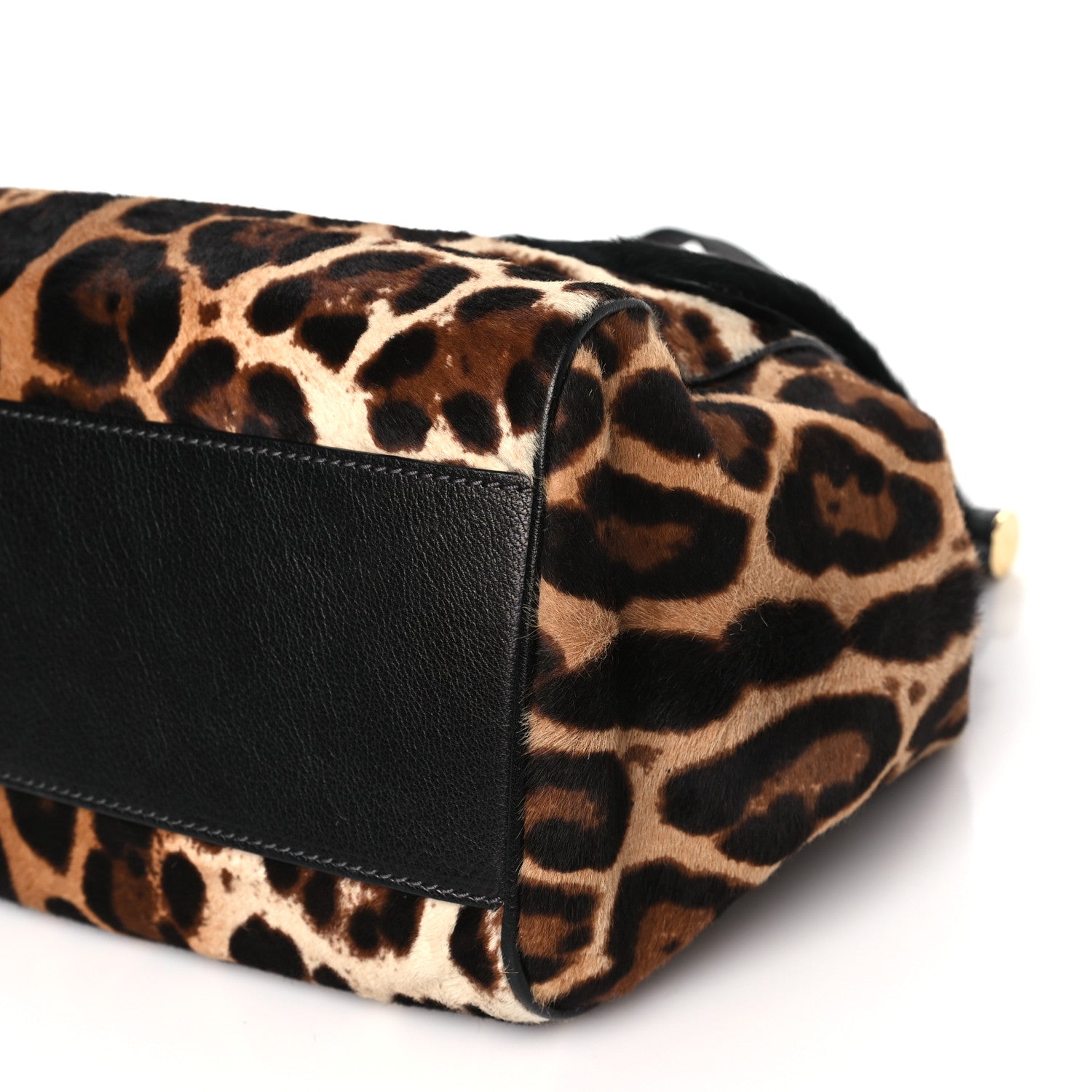 Dolce & Gabbana Calf Hair Leopard Print Large Miss Sicily Satchel Naturale 9 of 10