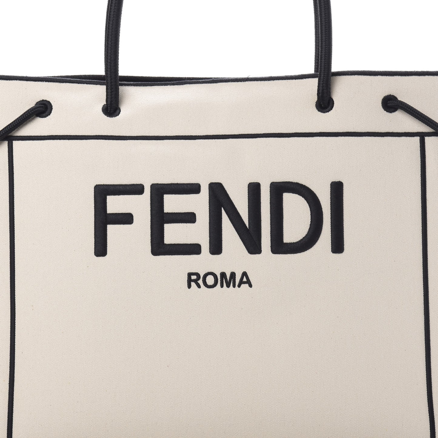 Canvas Logo Large Shopping Tote Grezzo Black