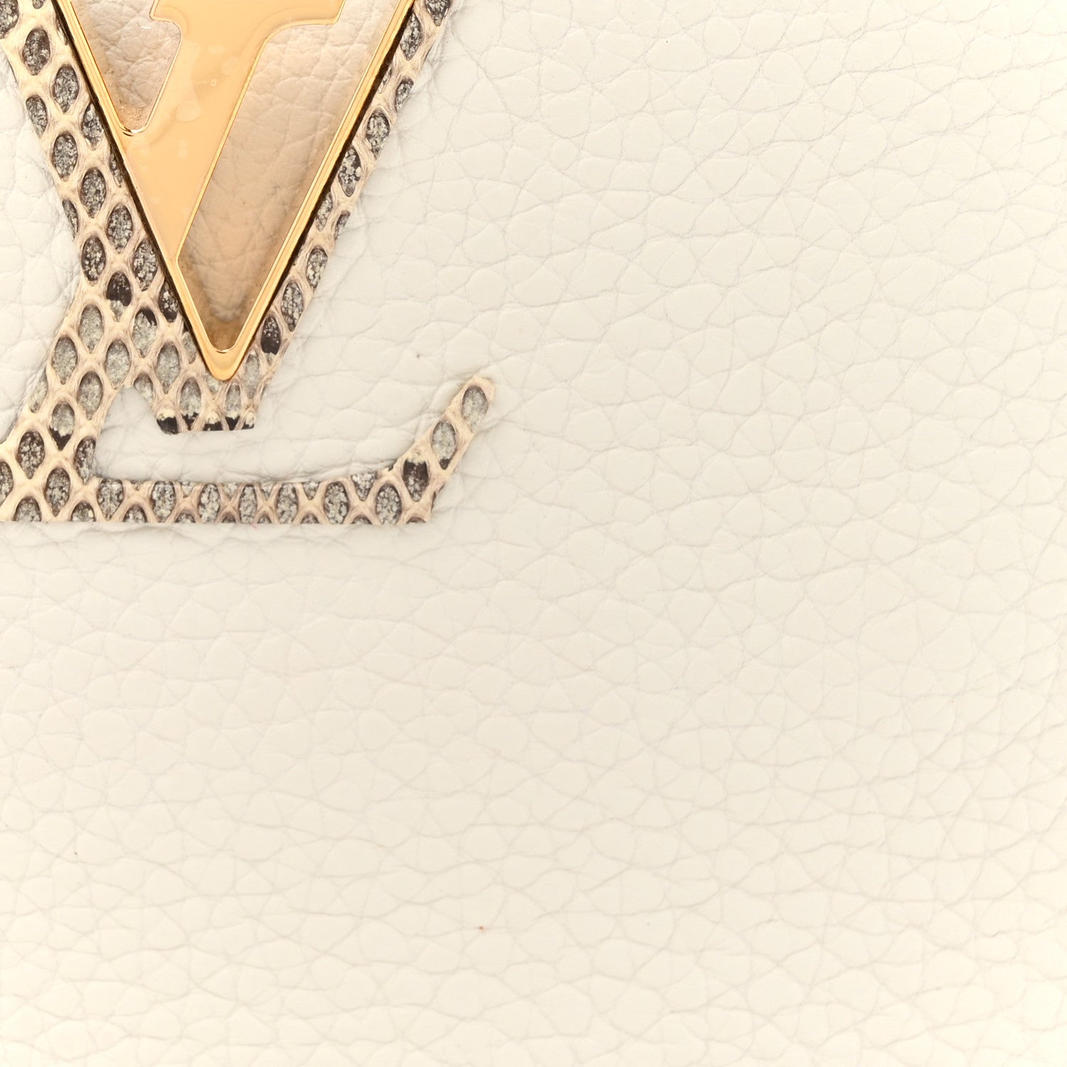 Louis Vuitton Taurillon Ayers Capucines Mini White Snow White 7 of 11