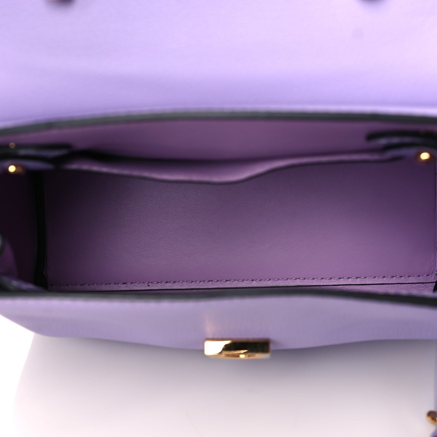 Calfskin Medusa Small Top Handle Handbag Lilac
