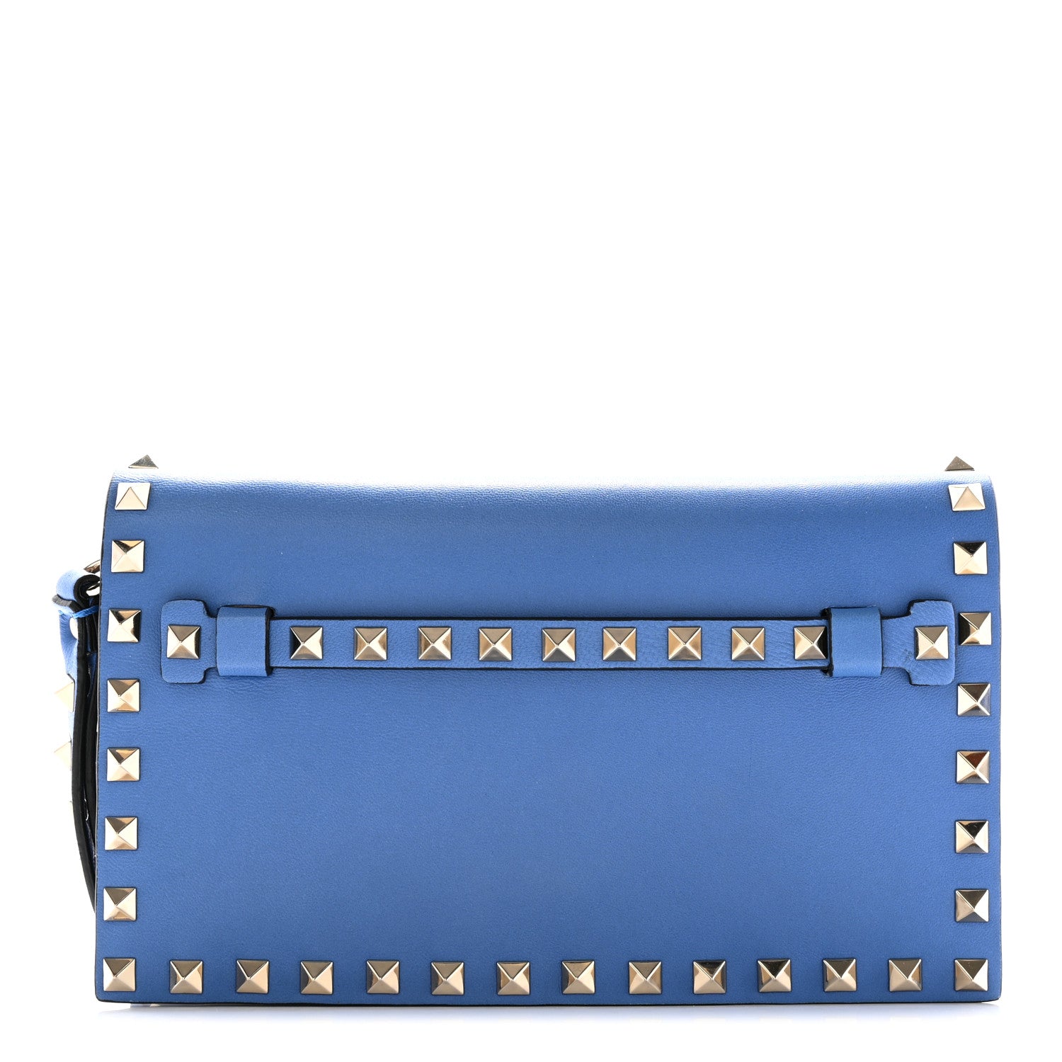 Valentino Garavani Nappa Small Rockstud Wristlet Clutch Light Sapphire 1 of 12