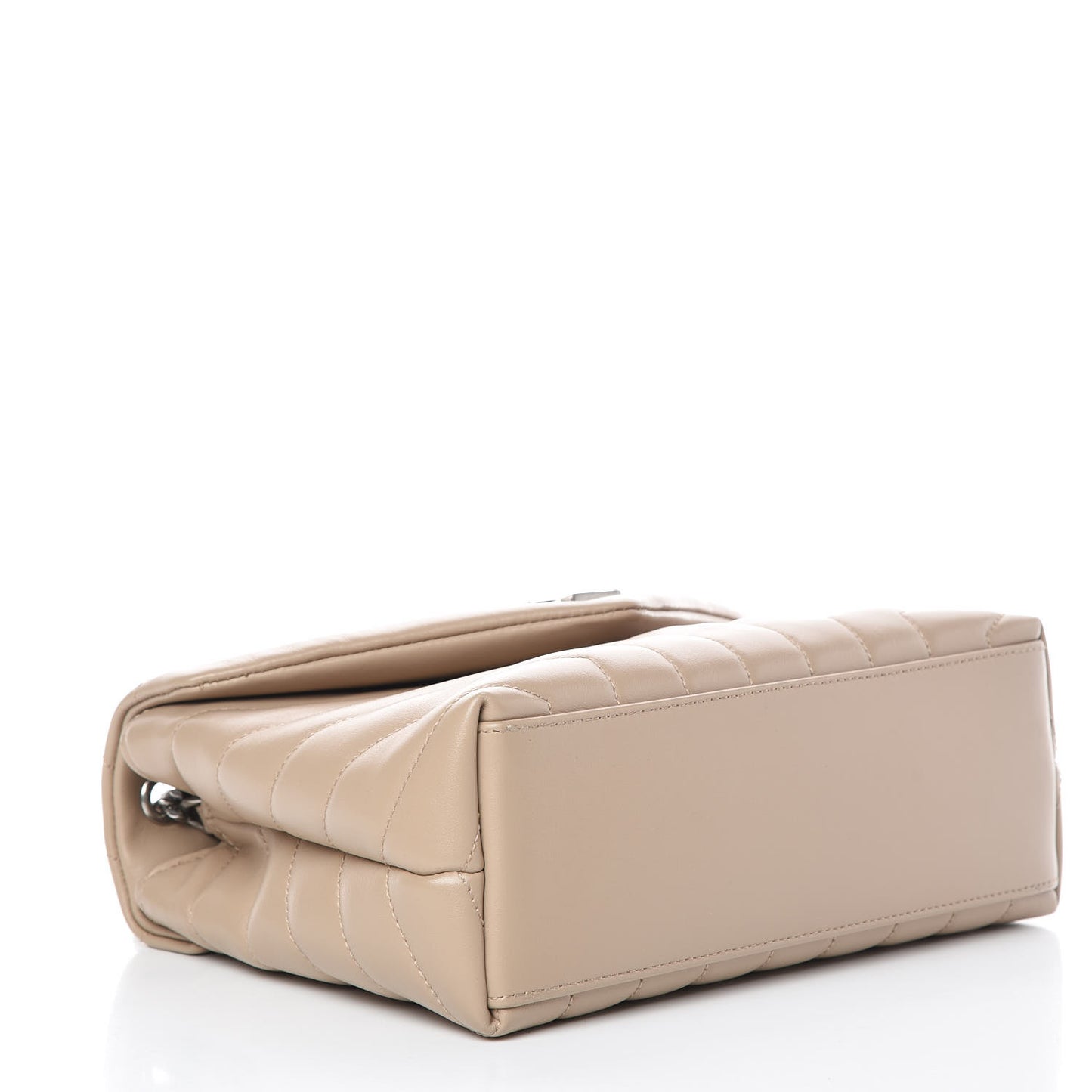 Calfskin Y Quilted Monogram Small Loulou Chain Satchel Dark Beige