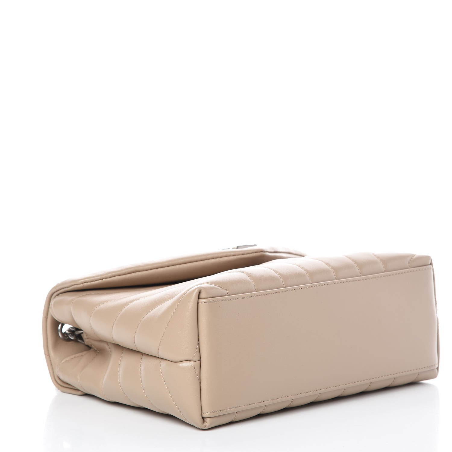 Saint Laurent Calfskin Y Quilted Monogram Small Loulou Chain Satchel Dark Beige 4 of 11
