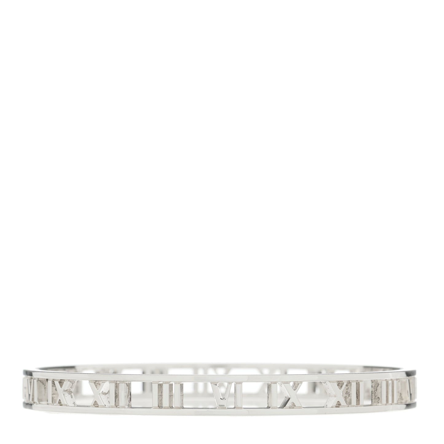 Sterling Silver Narrow Atlas Open Bangle Bracelet