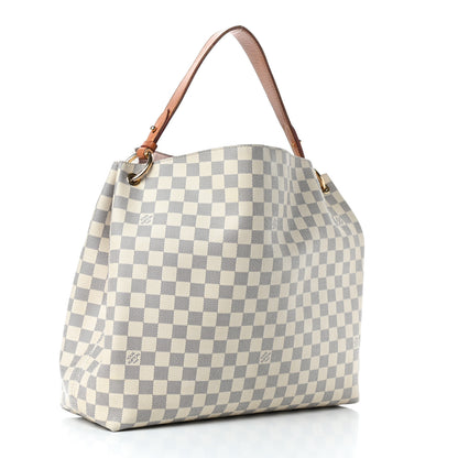 Louis Vuitton Damier Azur Graceful MM Rose Ballerine 3 of 12