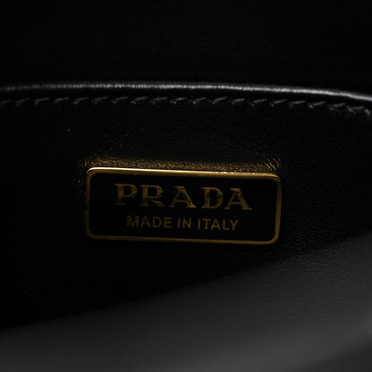 Prada Jacquard Saffiano Triangolo Symbole Embroidered Micro Tote Black Corda 5 of 8