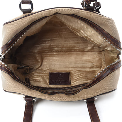 Prada Jacquard Logo Bauletto Corda Bruciato 5 of 19