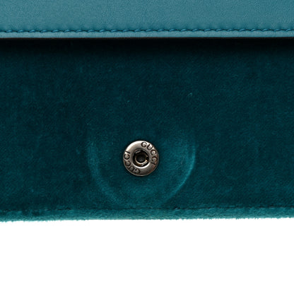 Gucci Velvet Super Mini Dionysus Shoulder Bag Pavone Cyan 12 of 12