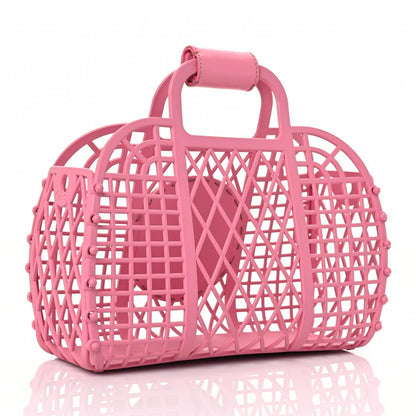 Fendi Recycled Plastic Vitello Liberty Matte Small Fendi Basket Rosa 3 of 16
