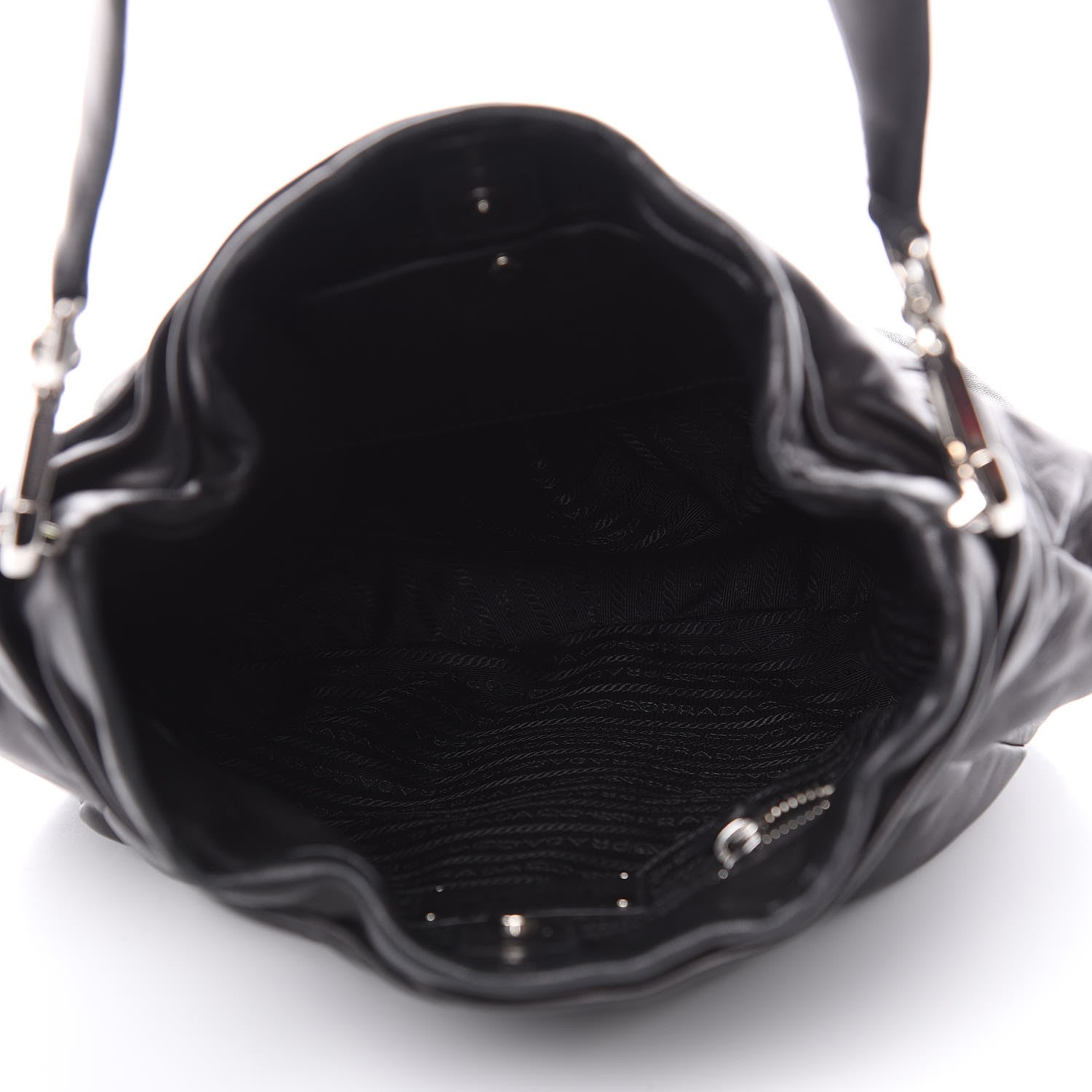 Prada Nappa Frills Shoulder Bag Black 5 of 16