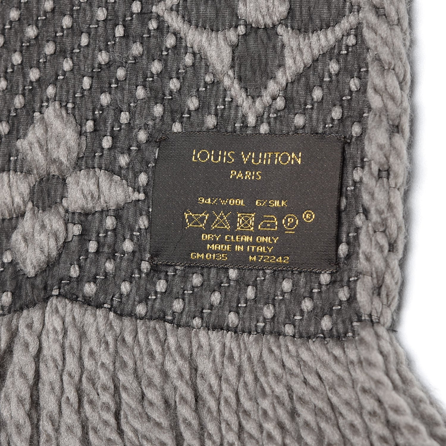 Louis Vuitton Wool Silk Logomania Scarf Verone 4 of 4