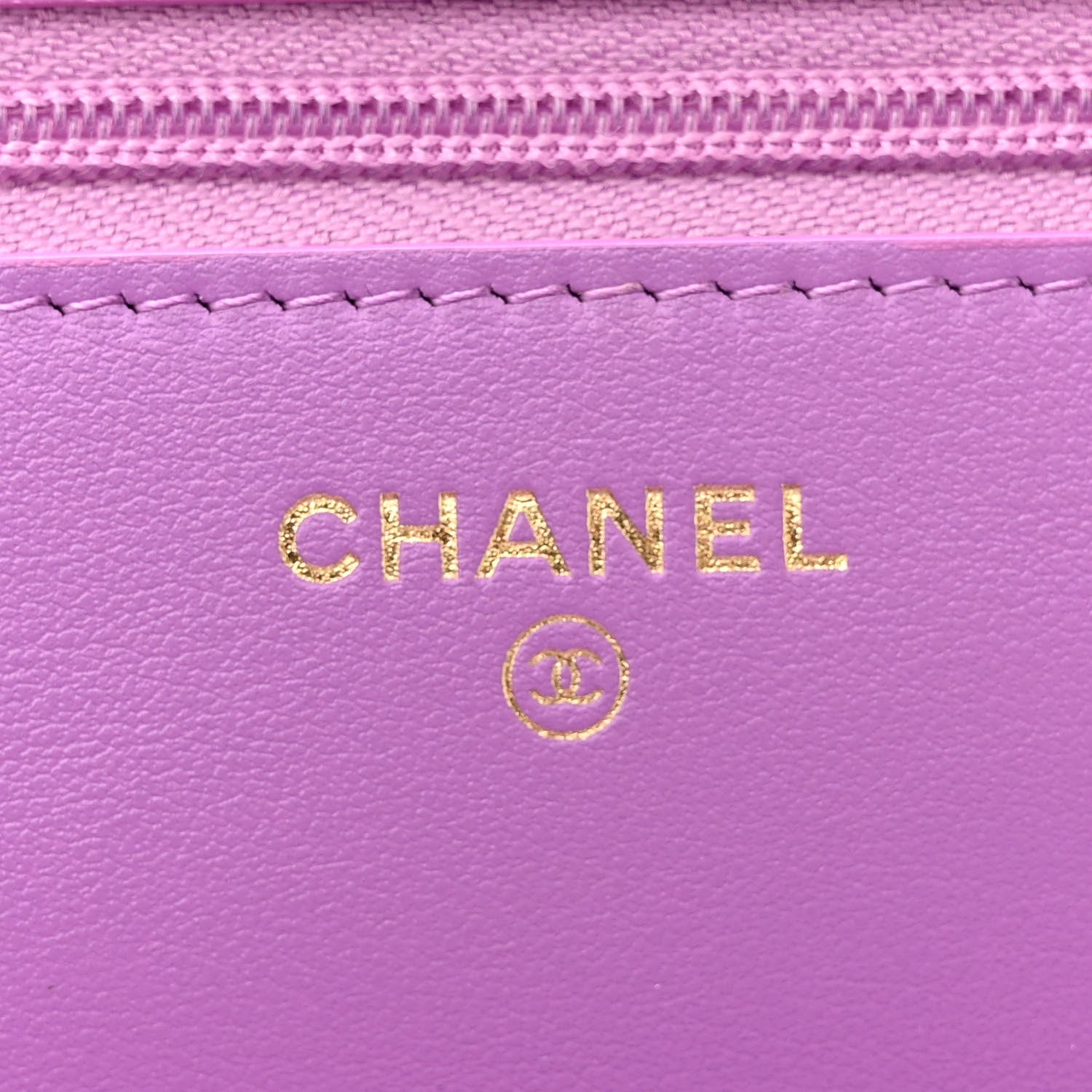 Chanel Patent Calfskin Quilted Wallet On Chain WOC Purple 6 of 12