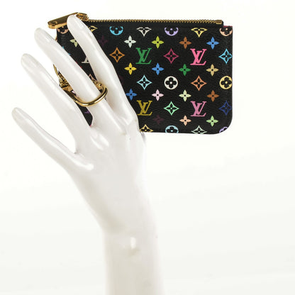 Louis Vuitton Monogram Multicolor Key Pouch Black Grenade 1 of 7