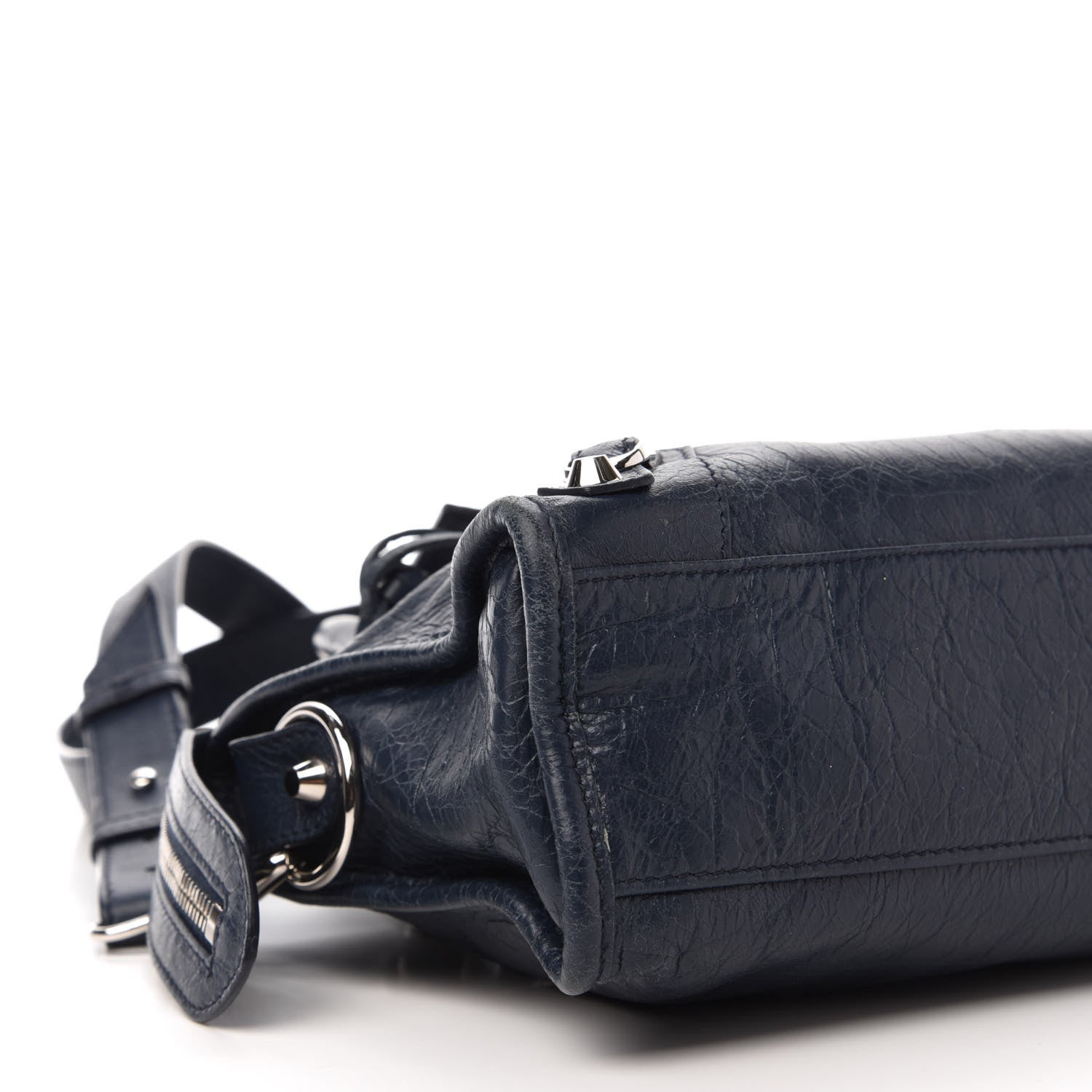 Balenciaga Agneau Classic Silver Hardware Mini City Bleu de Minuit 7 of 12