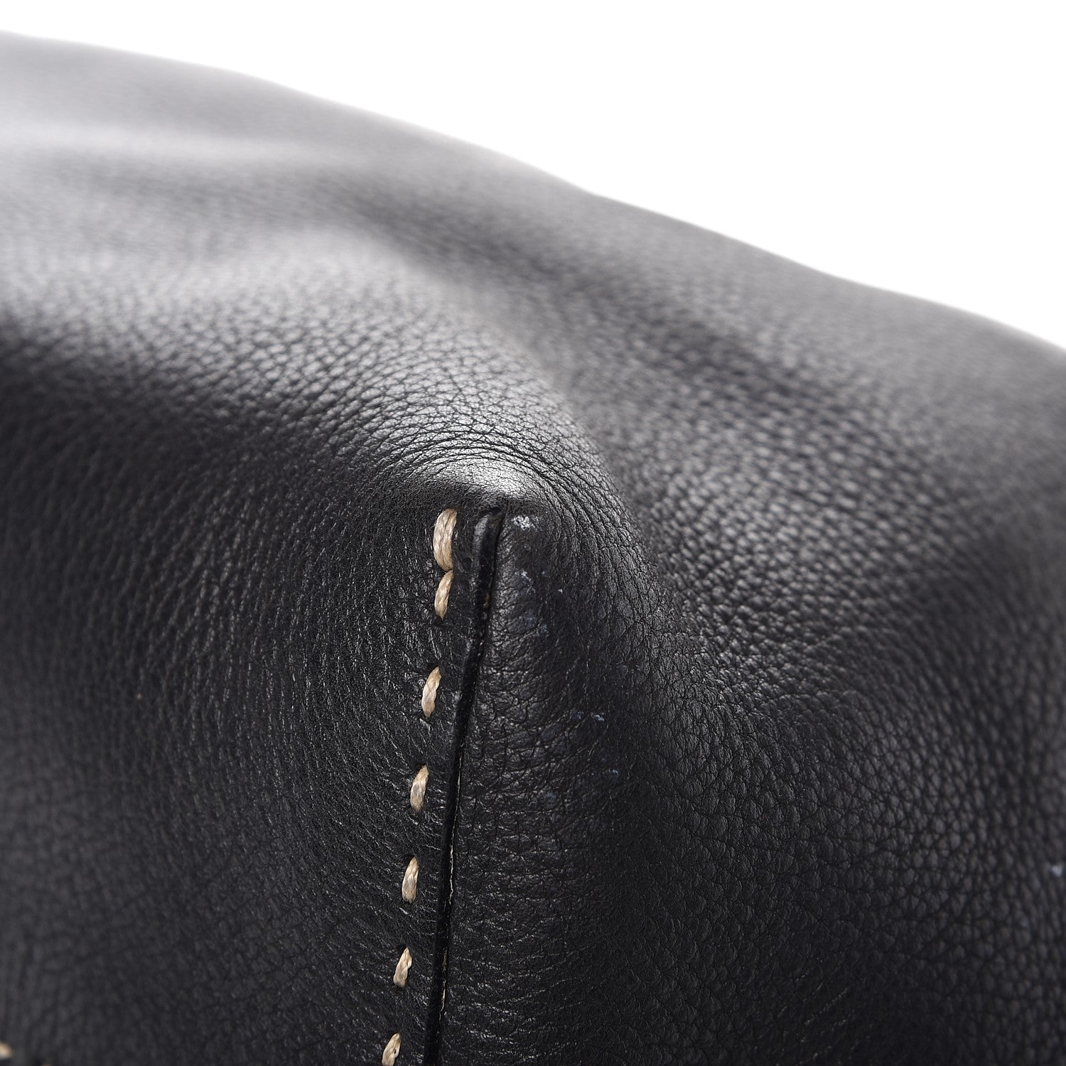 Fendi Calfskin Romano Selleria Roll Tote Black 11 of 20