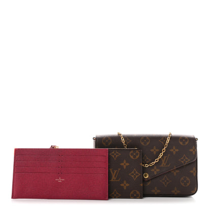 Louis Vuitton Monogram Pochette Felicie Chain Wallet Fuchsia 3 of 10
