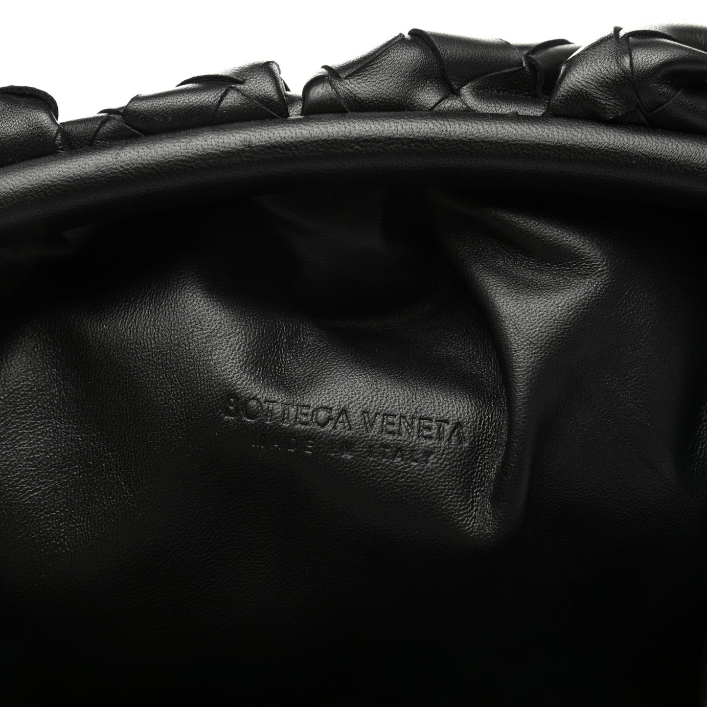 Nappa Maxi Intreccio The Pouch Oversized Clutch Black