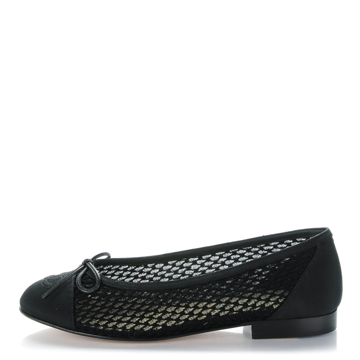 Chanel Knit Ballerina Flats 36.5 Black 1 of 7