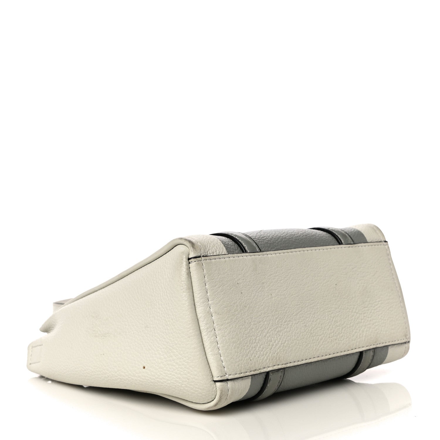 Marc Jacobs Grained Calfskin The Tag Tote Grey White 4 of 17