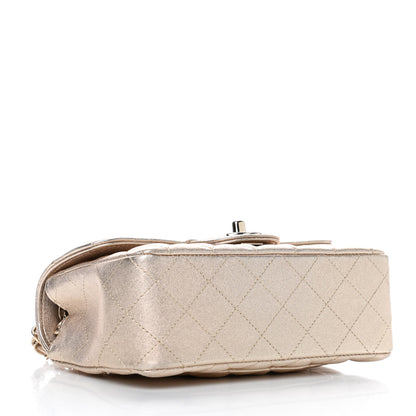 Chanel Metallic Lambskin Quilted Mini Rectangular Flap Gold 3 of 4