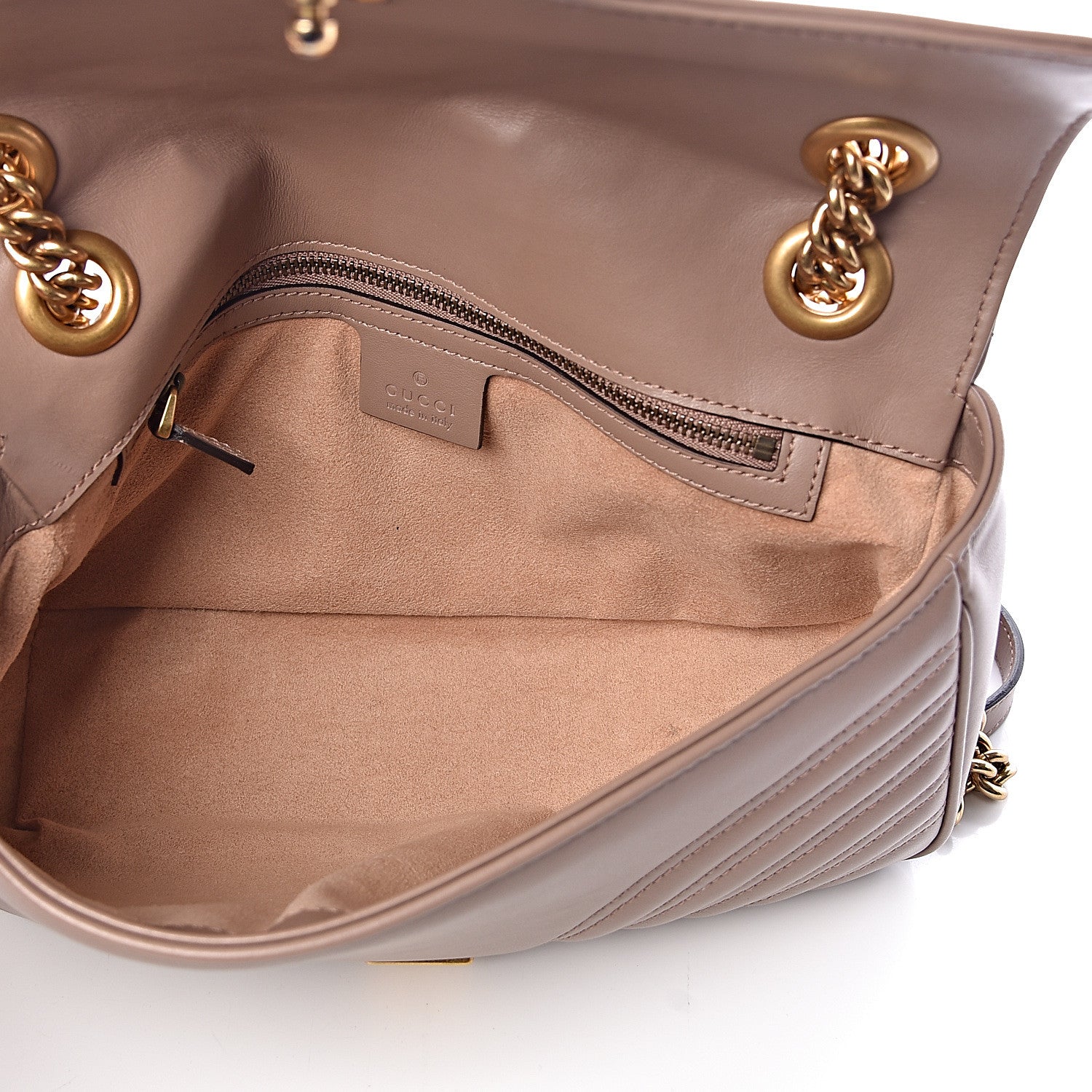 Gucci Calfskin Matelasse Small GG Marmont Shoulder Bag Porcelain Rose 5 of 14