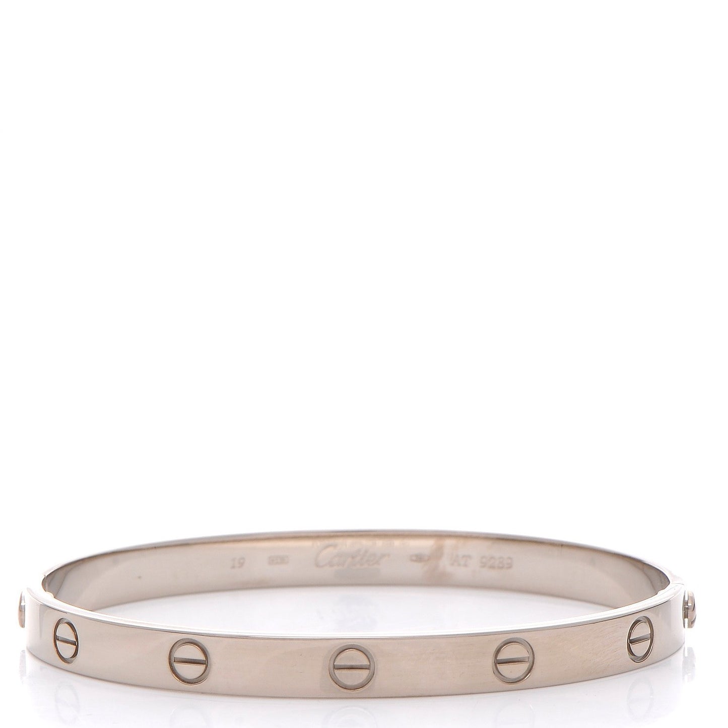 18K White Gold LOVE Bracelet 19