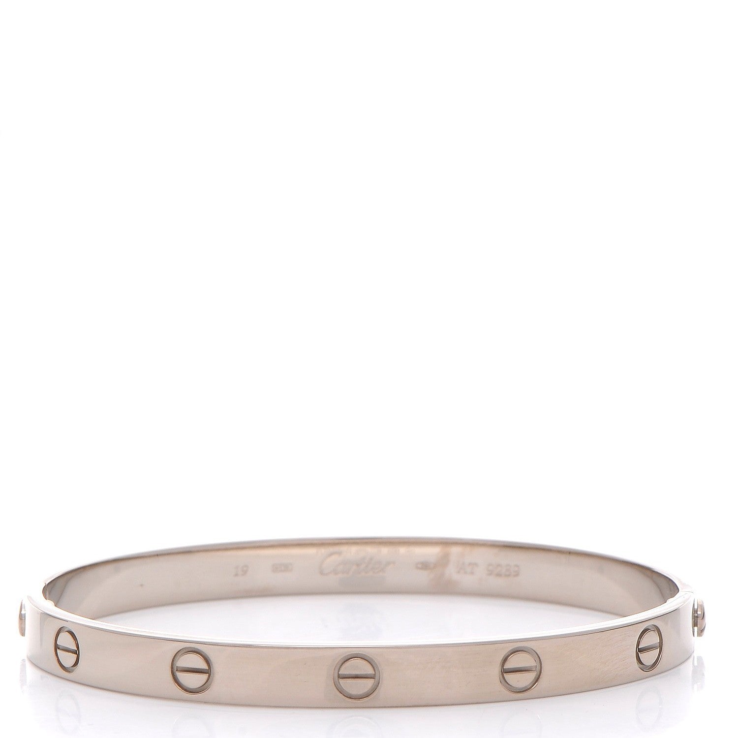 Cartier 18K White Gold LOVE Bracelet 19 1 of 8
