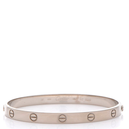 Cartier 18K White Gold LOVE Bracelet 19 1 of 8