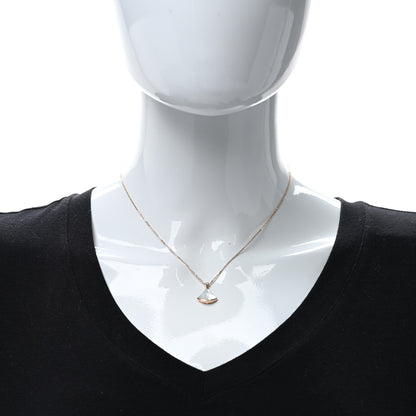 Bulgari 18K Rose Gold Diamond Mother of Pearl Small Divas' Dream Pendant Necklace 3 of 5