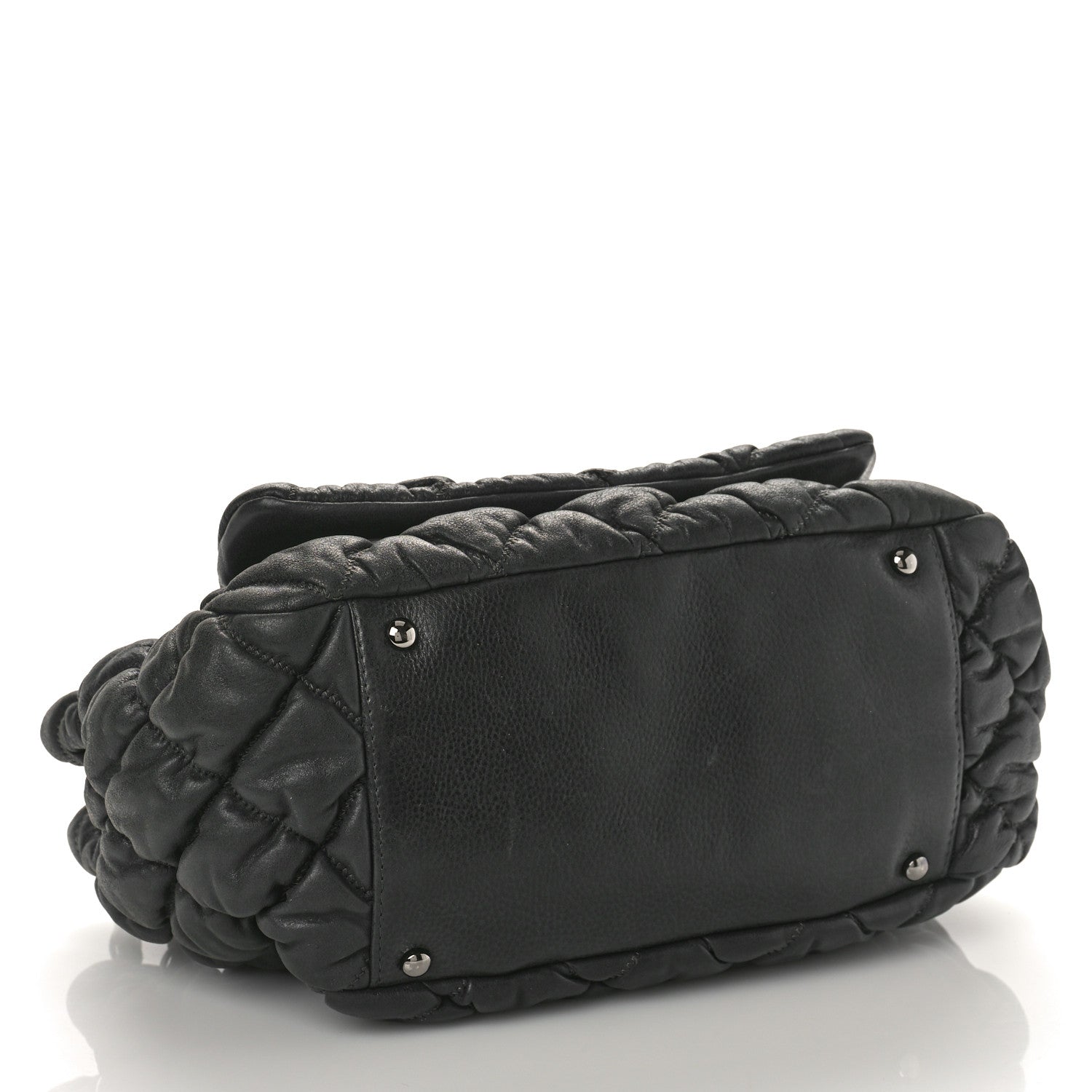 Chanel Calfskin Bubble Quilt Accordion Flap Grey 4 of 11