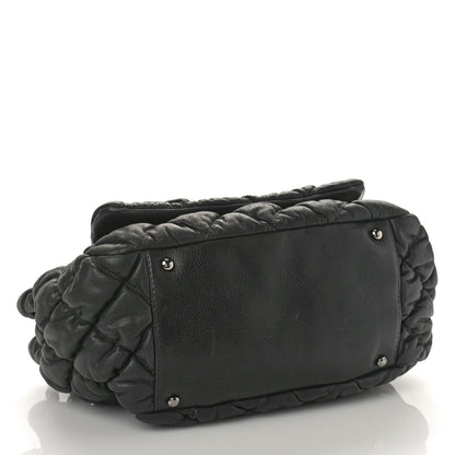 Chanel Calfskin Bubble Quilt Accordion Flap Grey 4 of 11