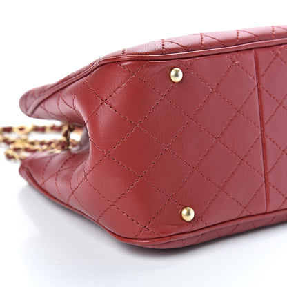 Chanel Calfskin Stitched Small Egyptian Amulet Drawstring Bag Red 8 of 9