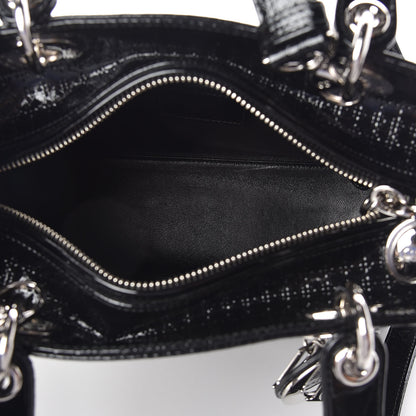 Christian Dior Patent Micro-Cannage Medium Lady Dior Black 5 of 9