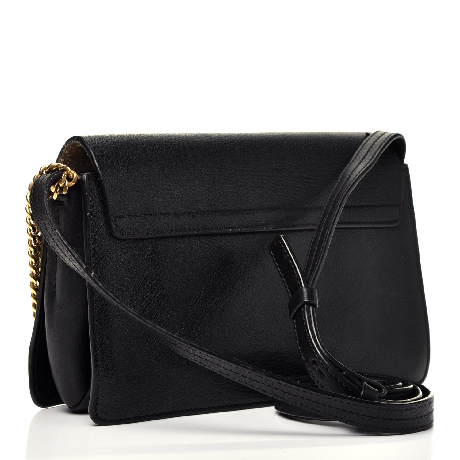 Chloe Suede Calfskin Small Faye Shoulder Bag Black 3 of 9