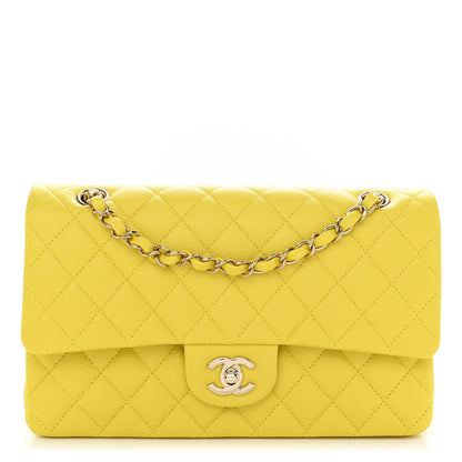 Chanel Caviar Quilted Medium Double Flap Yellow 1 of 11