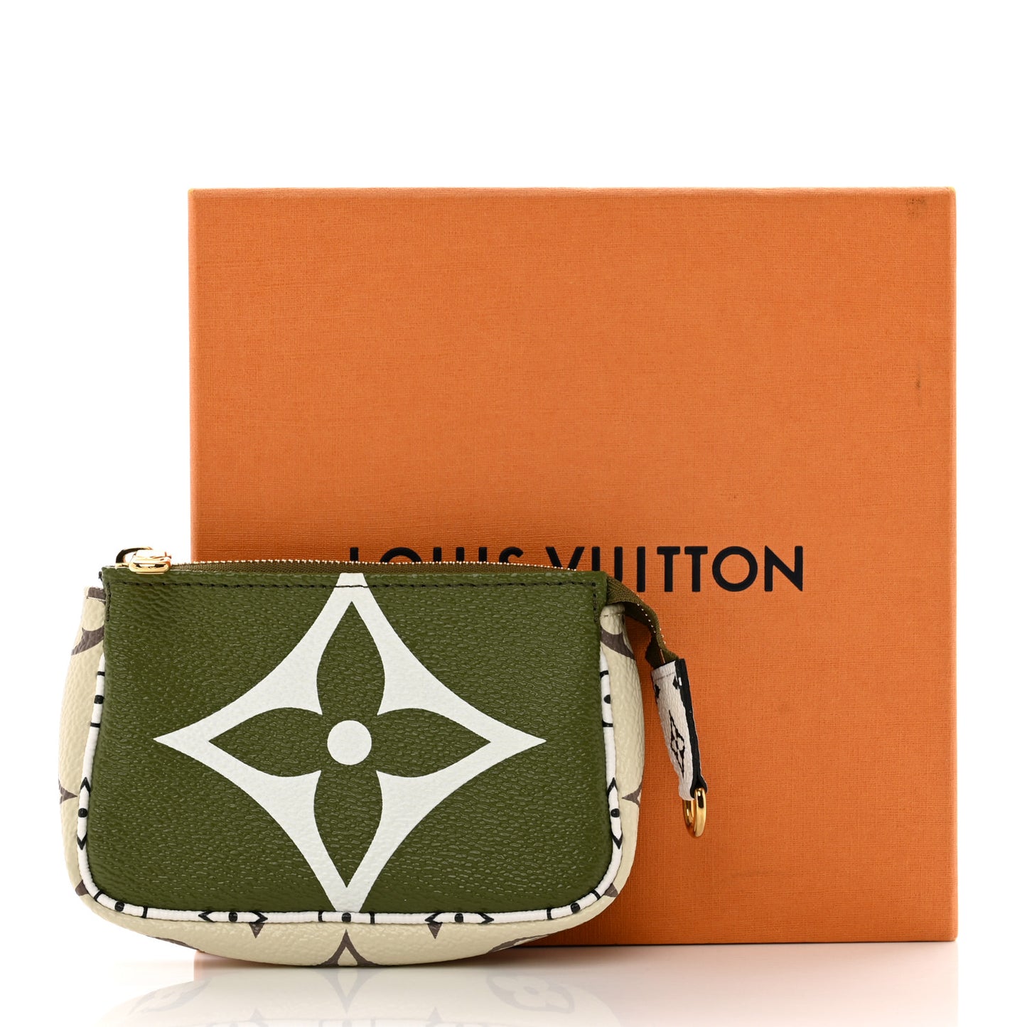 Monogram Giant Micro Pochette Accessories Kaki White