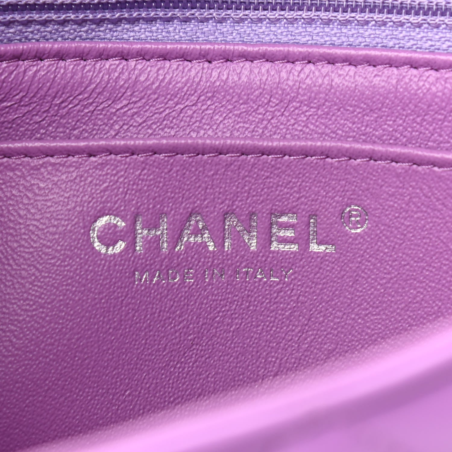 Chanel Lambskin Quilted Mini Rectangular Flap Purple 6 of 9