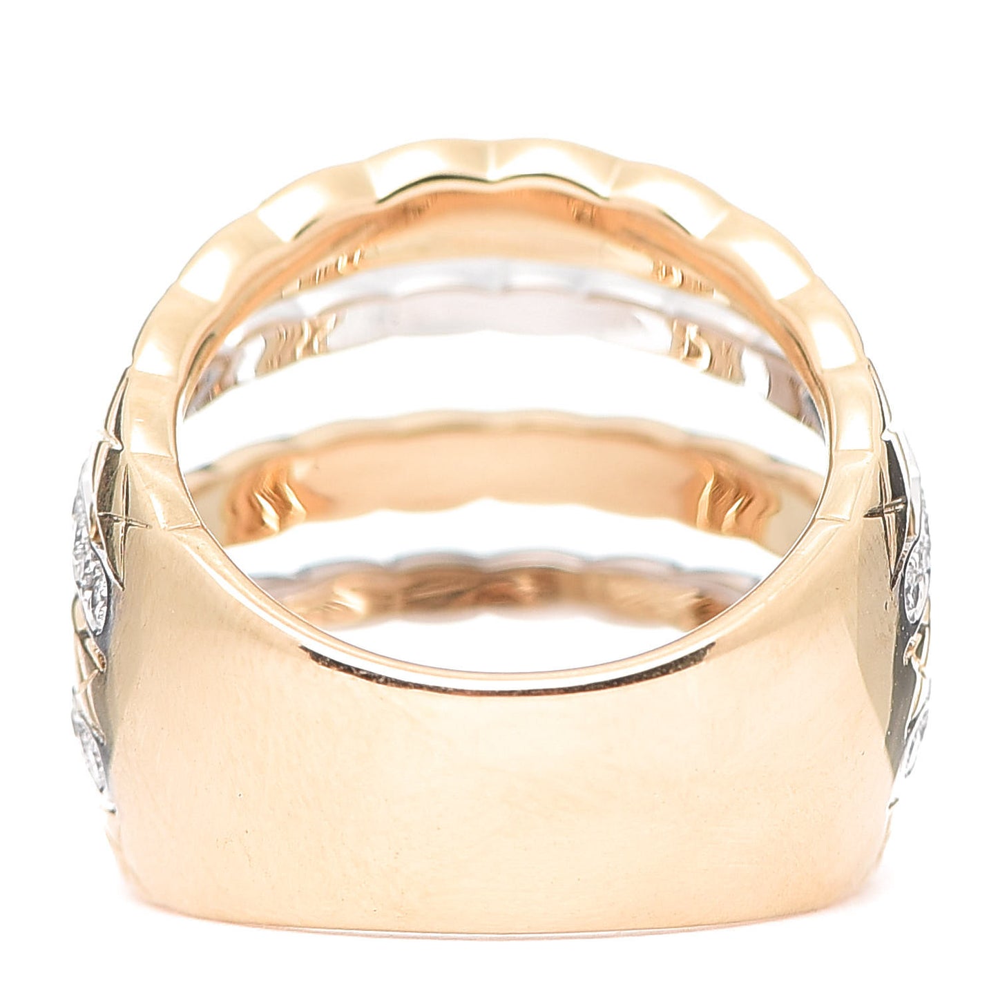 18K Yellow White Gold Diamond Coco Crush Ring 52 6