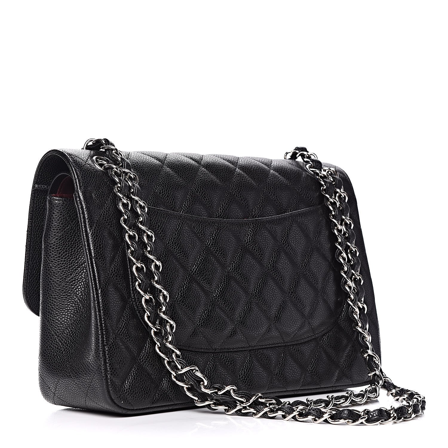 Chanel Caviar Quilted Jumbo Double Flap Black 3 of 14